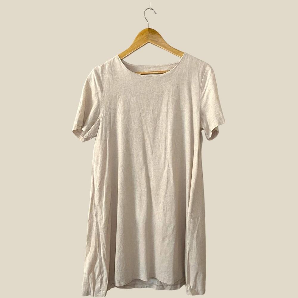 Linen shirt dress
